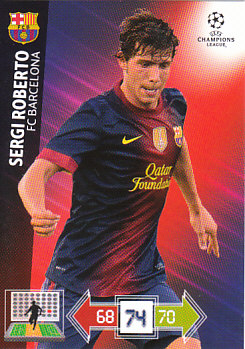 Sergi Roberto FC Barcelona 2012/13 Panini Adrenalyn XL CL #37